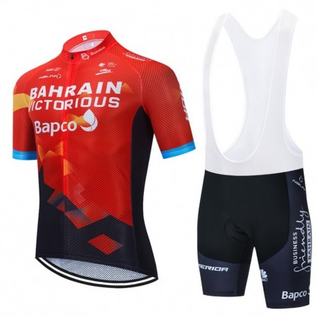 Tenue Maillot + Cuissard à Bretelles 2021 Team Bahrain Victorious N001